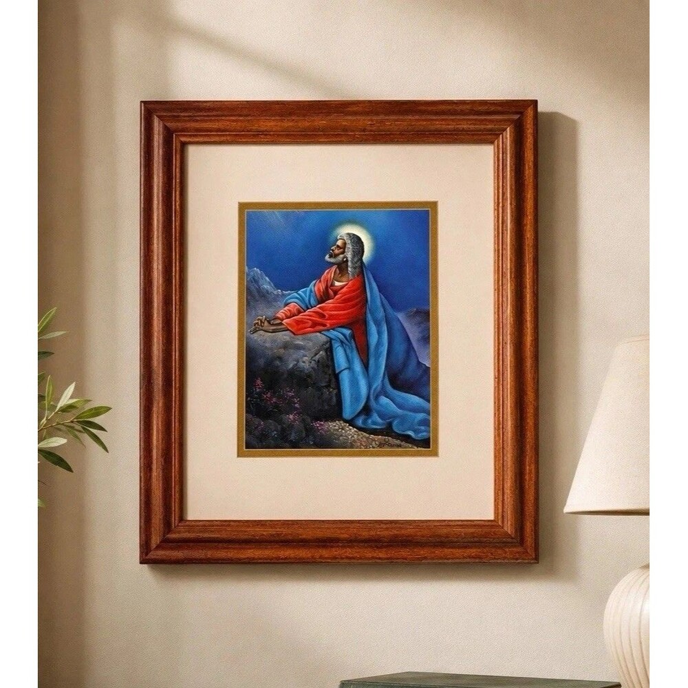 Hulis Mavruk "The Lord" Black Jesus Christ Framed Christian Art Print 1990